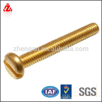 pan head slotted brass Screw